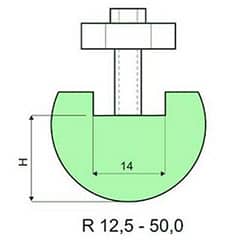 Holder for radius-tools and radius-tools R 7mm-50mm