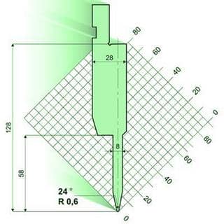 24° Flattening/hemming punches/top-tools