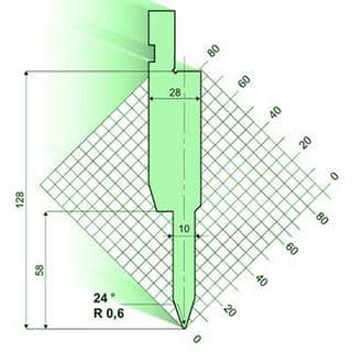 24° Flattening/hemming punches/top-tools