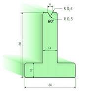 60° T-dies,H=80mm