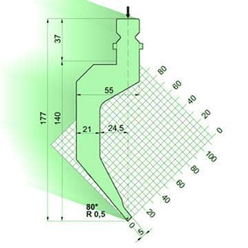 80° Punches/top-tools