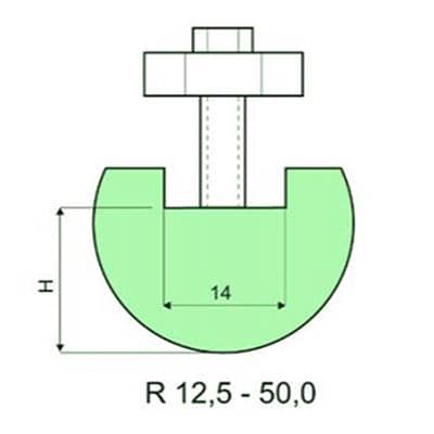 Holder for radius-tools and radius-tools R 7-50