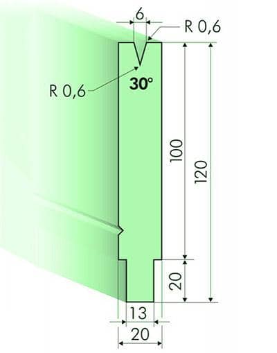 30° Dies, H=100mm