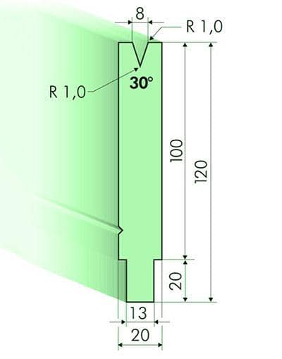 30° Dies, H=100mm