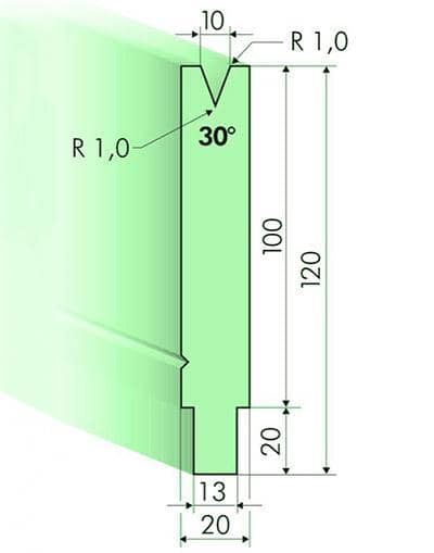 30° Dies, H=100mm