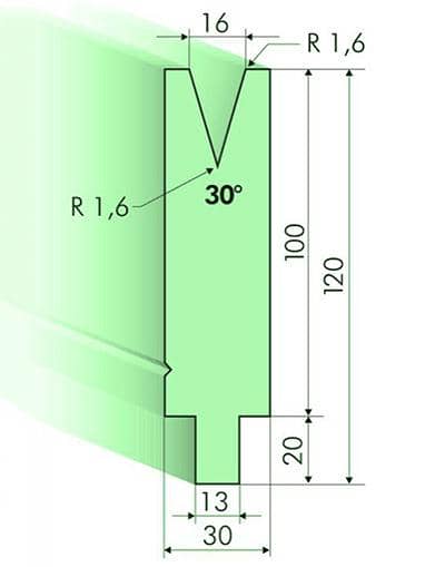 30° Dies, H=100mm