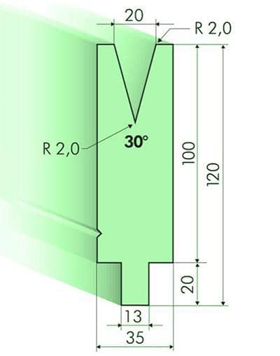 30° Dies, H=100mm