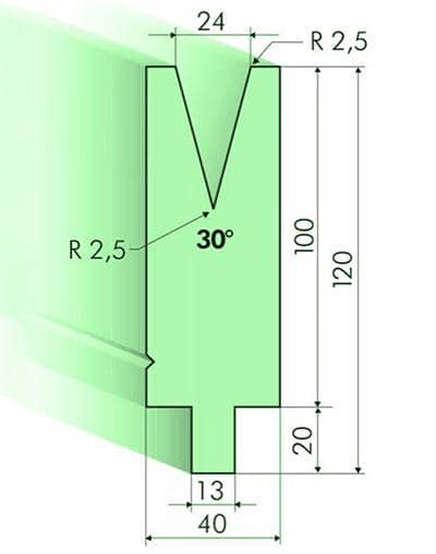 30° Dies, H=100mm