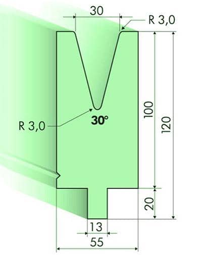 30° Dies, H=100mm