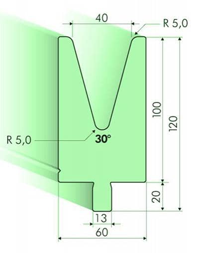 30° Dies, H=100mm