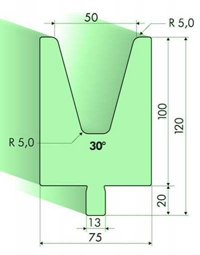 30° Dies, H=100mm