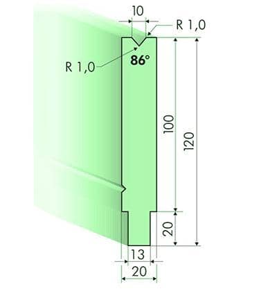 86° Dies, H=120mm