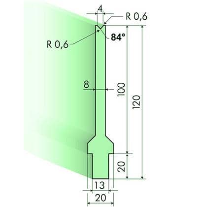 84° Dies, H=100mm