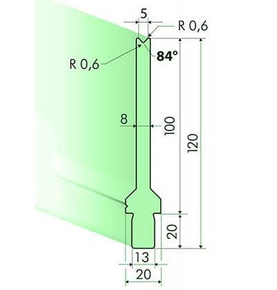 84° Dies, H=100mm