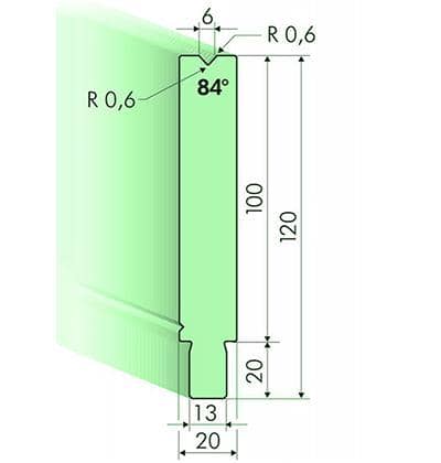 84° Dies, H=100mm