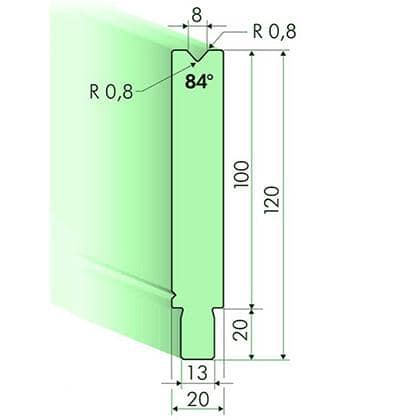 84° Dies, H=100mm