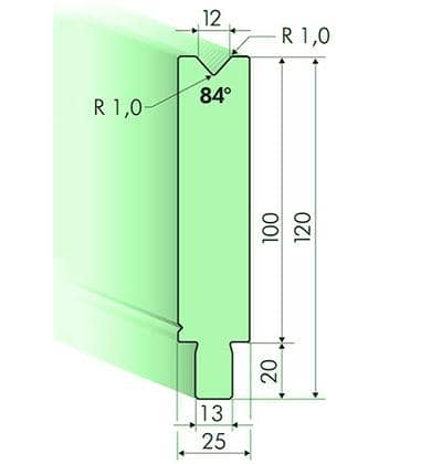 84° Dies, H=100mm