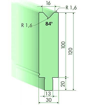 84° Dies, H=100mm
