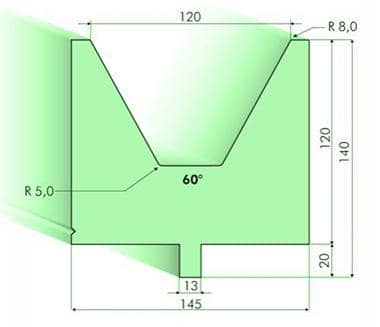 60° Dies, H=120mm
