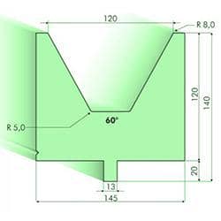 60° Dies, H=120mm
