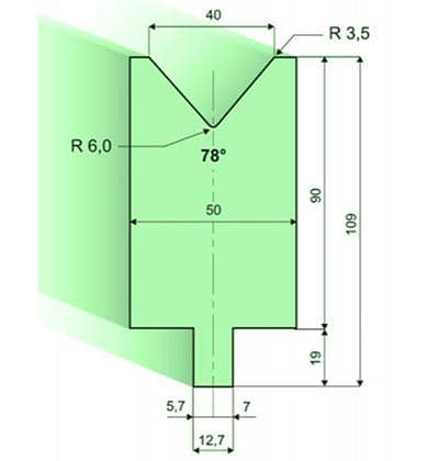 78° Dies, H=90mm