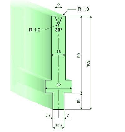 30° Dies, H=90mm
