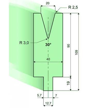 30° Dies, H=90mm
