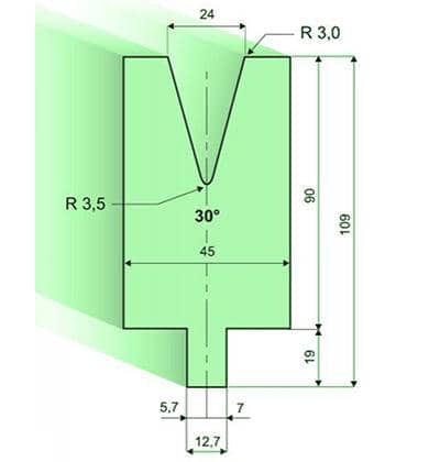 30° Dies, H=90mm