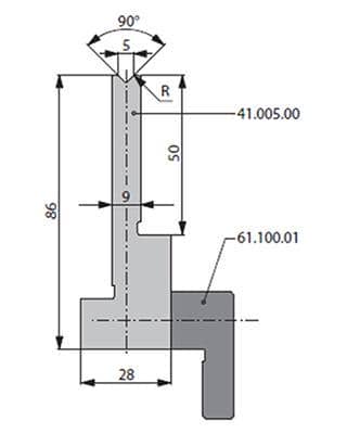 90° Dies, H=86mm