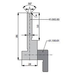 90° Dies, H=86mm