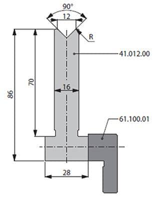 90° Dies, H=86mm