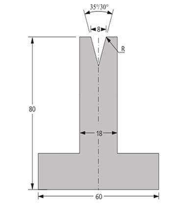35° Dies, H=80mm