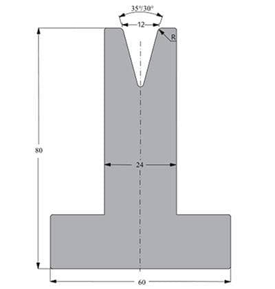 35° Dies, H=80mm