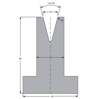 35° Dies, H=80mm