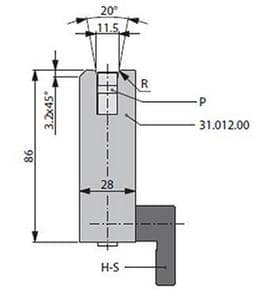 20° Dies, H=86mm