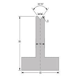 88/90° Dies, H=80mm