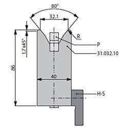 80° Dies, H=86mm