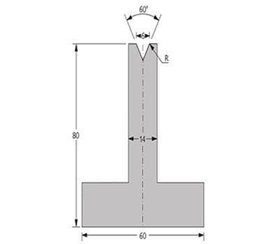 60° Dies, H=80mm