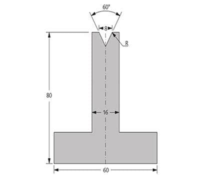 60° Dies, H=80mm