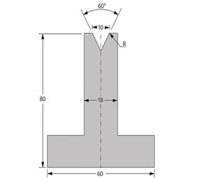 60° Dies, H=80mm