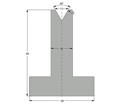 60° Dies, H=80mm