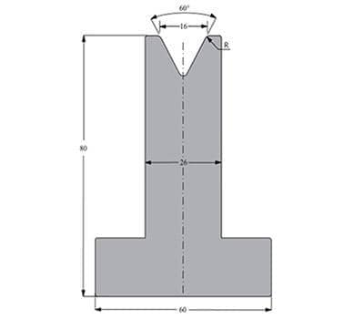 60° Dies, H=80mm