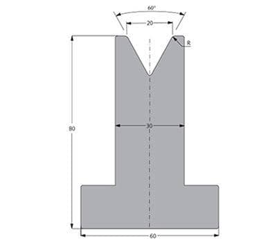 60° Dies, H=80mm